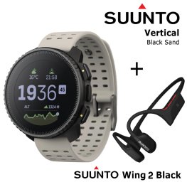 SUUNTO Vertical, Black Sand + Suunto Wing 2 Black sports watch
