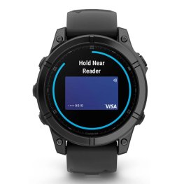 GARMIN Fenix E 47 mm, AMOLED, Slate Gray Steel + Garmin HRM 200 Sensor sports watch