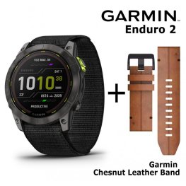 GARMIN Enduro 2 + Chesnut Leather Band sports watch