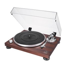 AUDIO TECHNICA AT-LPW50BTRW Turntable Bluetooth Manual Belt Drive Wood Base, Rosewood vinyl player