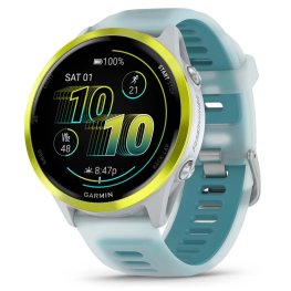 GARMIN Forerunner 570 - 47mm, Amp Yellow Aluminium with Translucent Whitestone/Turquoise Band sports watch