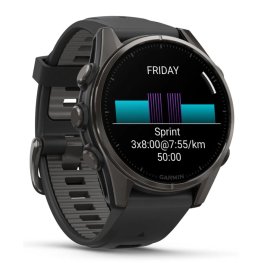 GARMIN Fenix 8 43 mm, AMOLED, Sapphire Carbon + SHOKZ Open Run Black sports watch