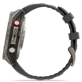 GARMIN fēnix® 8 Pro – 47 mm, AMOLED, Sapphire, Titanium with Graphite/black silicone band sports watch