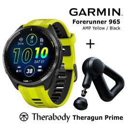 GARMIN Forerunner 965 AMP Yellow / Black + Theragun Prime sports watch