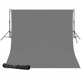 Bresser BR-D24 Background System + Background Cloth 2,5 x 3m Grey background