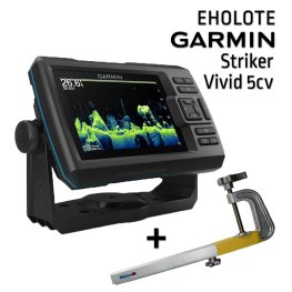 GARMIN STRIKER VIVID 5CV WITH GT20-TM TRANSDUCER + SONAR MOUNT RUNOS fishfinder