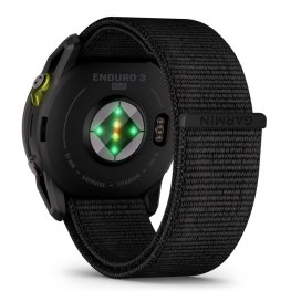 GARMIN Enduro 3 – 51 mm, Solar, Sapphire Carbon Gray DLC Titanium with Black UltraFit Nylon Strap sports watch