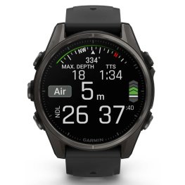 GARMIN Fenix 8 43 mm, AMOLED, Sapphire Carbon + HRM 200 Sensor sports watch