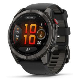 GARMIN fēnix® 8 Pro – 51 mm, AMOLED, Sapphire, Carbon grey DLC titanium with Black/pebble sports watch