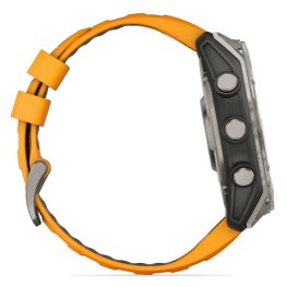 GARMIN Fenix 8 51 mm, AMOLED, Sapphire Titanium with Spark Orange/Graphite Silicone Band sports watch