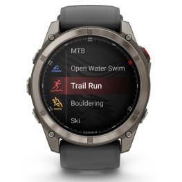 GARMIN fēnix® 8 Pro – 51 mm, AMOLED, Sapphire, Titanium with Graphite/black silicone band sports watch