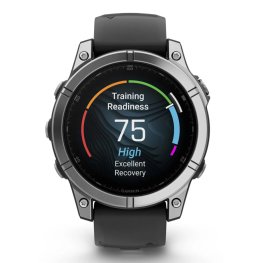 GARMIN Fenix E 47 mm, AMOLED, Stainless Steel + SHOKZ Open Run Black sports watch