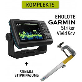 GARMIN STRIKER VIVID 5CV WITH GT20-TM TRANSDUCER + SONAR MOUNT RUNOS fishfinder