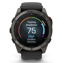 GARMIN fēnix® 8 Pro – 51 mm, AMOLED, Sapphire, Carbon DLC Ti + Titanium Vented Bracet sports watch