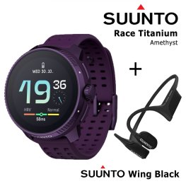 SUUNTO Race, Titanium Amethyst + Suunto Wing Black sports watch