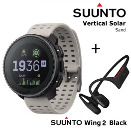 SUUNTO Vertical Solar, Sand + Suunto Wing 2 Black sports watch