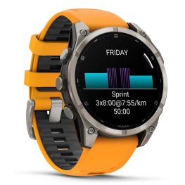 GARMIN Fenix 8 47 mm, AMOLED, Sapphire Titanium + HRM 200 Sensor sports watch