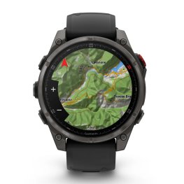 GARMIN fēnix® 8 Pro – 47 mm, AMOLED, Sapphire, Carbon grey DLC titanium with Black/pebble band sports watch