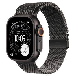 APPLE Watch Ultra 3 GPS + Cellular 49mm Black Titanium Case with Black Titanium Milanese Loop, L sports watch