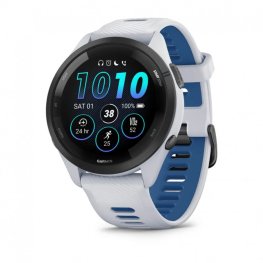 GARMIN Forerunner 265 Whitestone, Blue + Theragun Prime sports watch