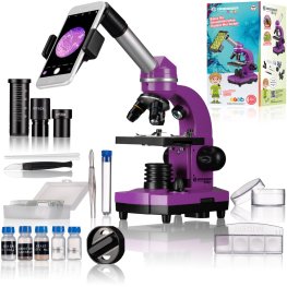 Bresser JUNIOR SEL BIOLUX PURPLE + SET 40X-1600X microscope