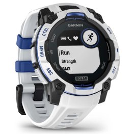 GARMIN Instinct 3 – 45 mm, Supernova Edition, Solar, Whitestone / Bolt blue sports watch