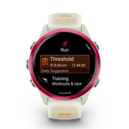 GARMIN Forerunner 570 - 42mm, Raspberry Aluminium with Translucent Bone/Mango Band sports watch