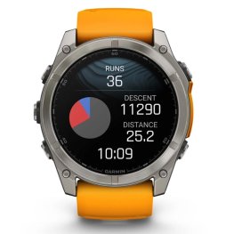 GARMIN Fenix 8 51 mm, AMOLED, Sapphire Titanium + HRM 200 Sensor sports watch
