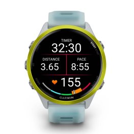 GARMIN Forerunner 570 - 47mm, Amp Yellow Aluminium with Translucent Whitestone/Turquoise Band sports watch