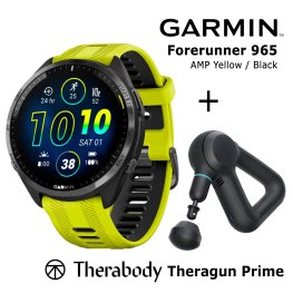GARMIN Forerunner 965 AMP Yellow / Black + Theragun Prime sports watch