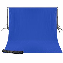 Bresser BR-D24 Background System + Background Cloth 2,5 x 3m Chromakey Blue background