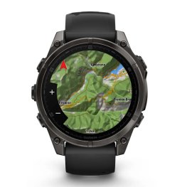 GARMIN Fenix 8 47 mm, AMOLED, Sapphire Carbon + Titanium Bracelet Carbon Grey DLC, QuickFit 22mm sports watch