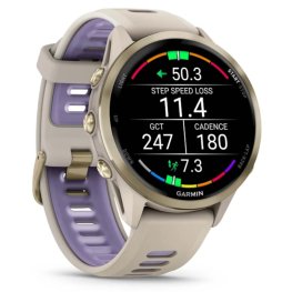 GARMIN Forerunner 970, Soft Gold Titanium, French Gray/Translucent Indigo + HRM 600 sports watch
