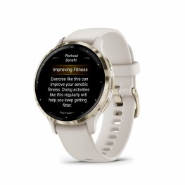 GARMIN Venu 3S, Ivory + Soft Gold sports watch