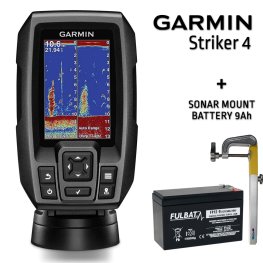 GARMIN STRIKER 4 + BATERRY + SONAR MOUNT fishfinder