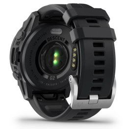 GARMIN Descent G2 Black with black silicone band sports watch