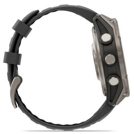 GARMIN fēnix® 8 Pro – 47 mm, AMOLED, Sapphire, Titanium with Graphite/black silicone band sports watch