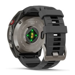 GARMIN fēnix® 8 Pro – 51 mm, AMOLED, Sapphire, Titanium with Graphite/black silicone band sports watch