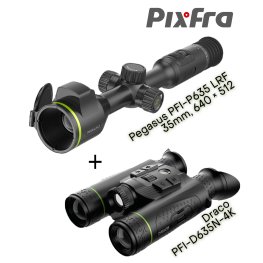 PIXFRA Pegasus PFI-P635 LRF thermal scope + Draco PFI-D635N-4K thermal binoculars thermal imaging scope