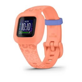 GARMIN vívofit jr. 3, Peach Leopard kids watch