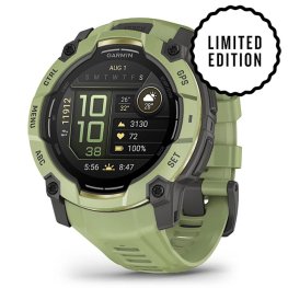 GARMIN Instinct 3 - 50 mm, AMOLED, Fern green with fern green silicone band sports watch