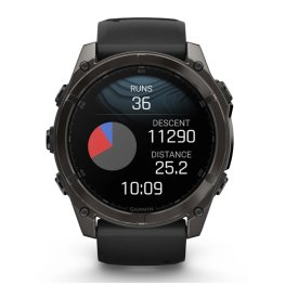 GARMIN Fenix 8 51 mm, AMOLED, Sapphire Carbon + SHOKZ Open Run Black sports watch