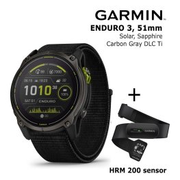 GARMIN Enduro 3 – 51 mm, Solar, Sapphire + HRM 200 Sensor sports watch
