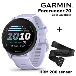 GARMIN Forerunner 70, Cool Lavender + HRM 200 Sensor sports watch