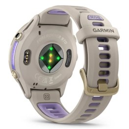 GARMIN Forerunner 970, Soft Gold Titanium, French Gray/Translucent Indigo + HRM 600 sports watch