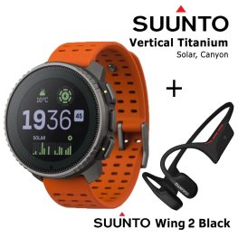 SUUNTO Vertical, Titanium Solar Canyon + Suunto Wing 2 Black sports watch