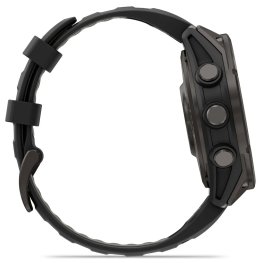 GARMIN fēnix® 8 Pro – 47 mm, AMOLED, Sapphire, Carbon grey DLC titanium with Black/pebble band sports watch