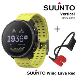 SUUNTO Vertical, Black Lime + Suunto Wing Lava Red sports watch