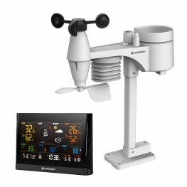 Bresser WLAN Comfort Weather Centre with 7-in-1 professional sensor and modern colour display weather station