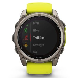 GARMIN Fenix 8 51 mm, Solar, Sapphire Titanium + Titanium Vented Bracelet sports watch